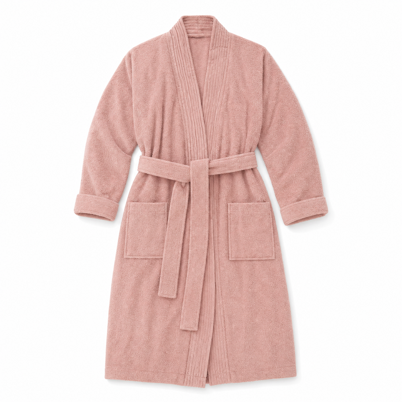 Turkish Cotton Terry Cloth Pleated Bathrobe