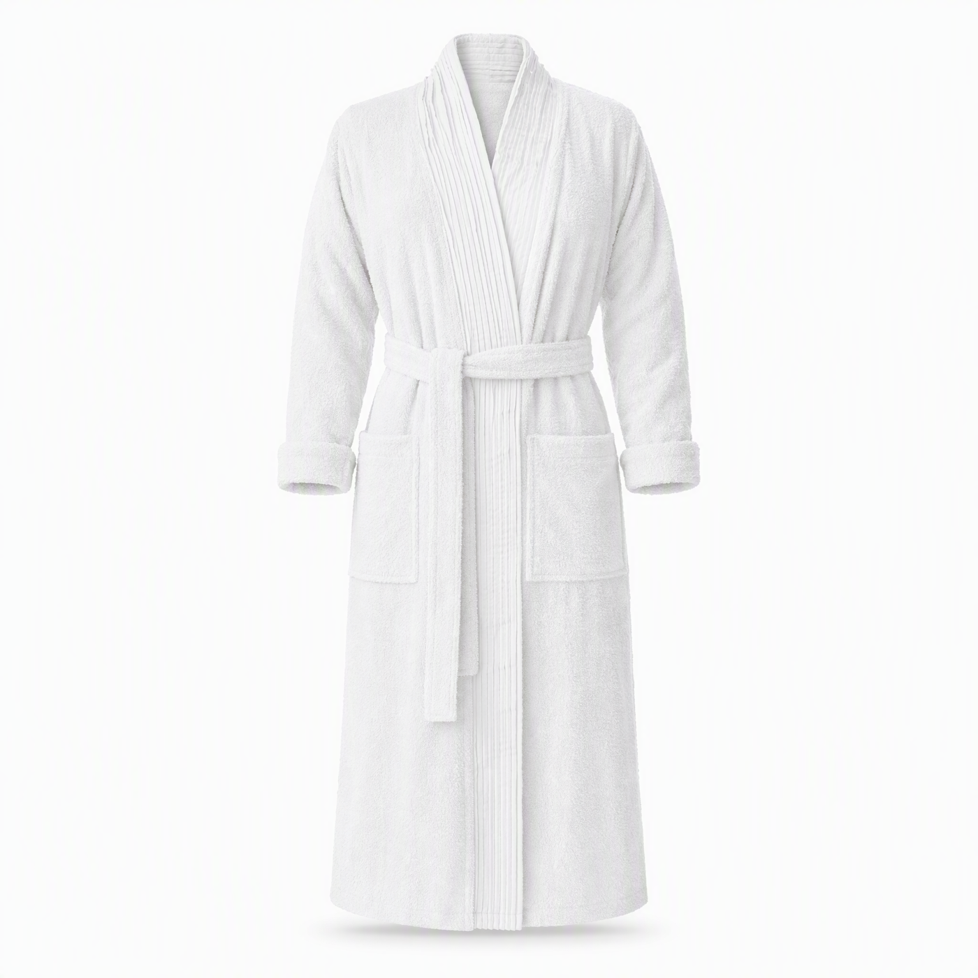 Turkish Cotton Terry Cloth Pleated Bathrobe